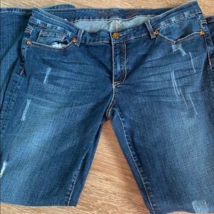 Seven7 Dark Wash Distressed jeans